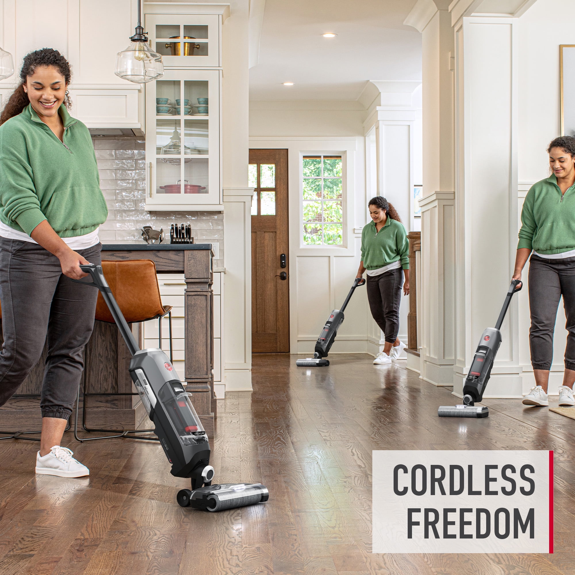 Hoover Streamline Corded Hard Floor Cleaner, Wet Dry Vacuum with Self  Cleaning System, Edge Cleaning, LCD Display, FH46000V, Silver