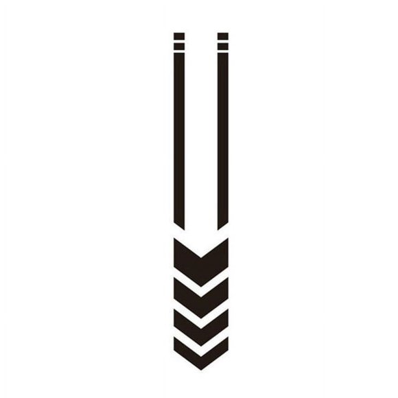 Motorcycle fender stickers reflective arrow line warning stickers electric vehicle stickers A313 (black, 4 packs)