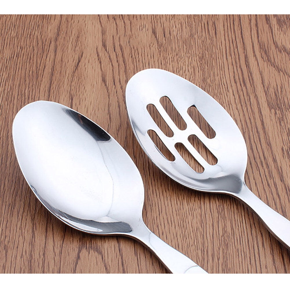 UPKOCH 4Pcs Stainless Steel Ladle Long Handle Portion Control Serving Spoon Set Silver