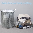 thumbnail image 4 of Cesto para la ropa sucia grande, cesto para la ropa sucia plegable, cestos para la ropa sucia con cordón, bolsa para la ropa sucia plegable, cestos para la ropa sucia de gran capacidad plegables (gris, 4 of 5