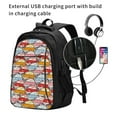 thumbnail image 2 of Balery Cute Cars Mochila con carga USB para hombre y mujer - Mochila impermeable y antirrobo para laptop con puerto USB para viajes, trabajo, 2 of 7