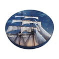 thumbnail image 1 of Disketp Moonlit Night Sea Sailboat Funda Redonda para Taburete, Funda de Cojín para Silla de Bar Suave y Elástica-13 inch, 1 of 7