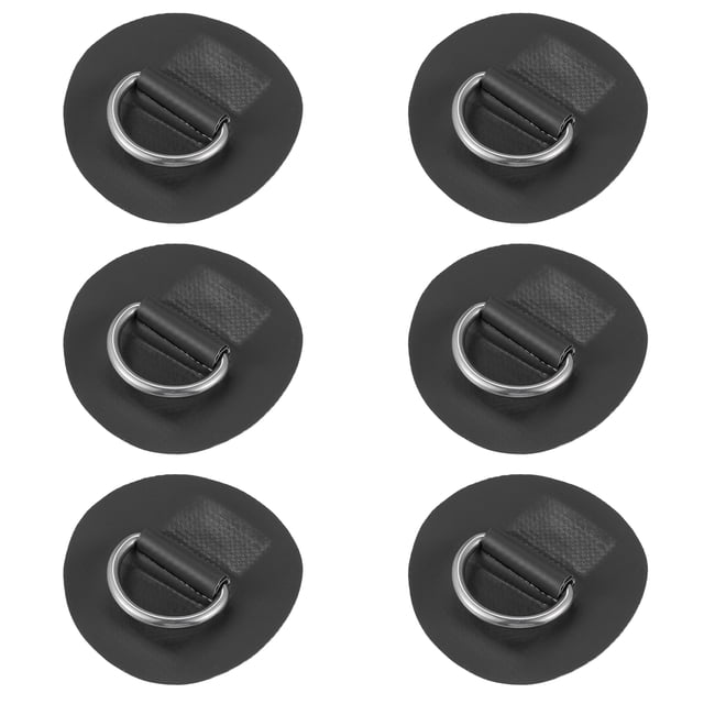 6uds 6cm D Anillo Parche Almohadilla PVC Inoxidable Acero para Surf Tabla Negro