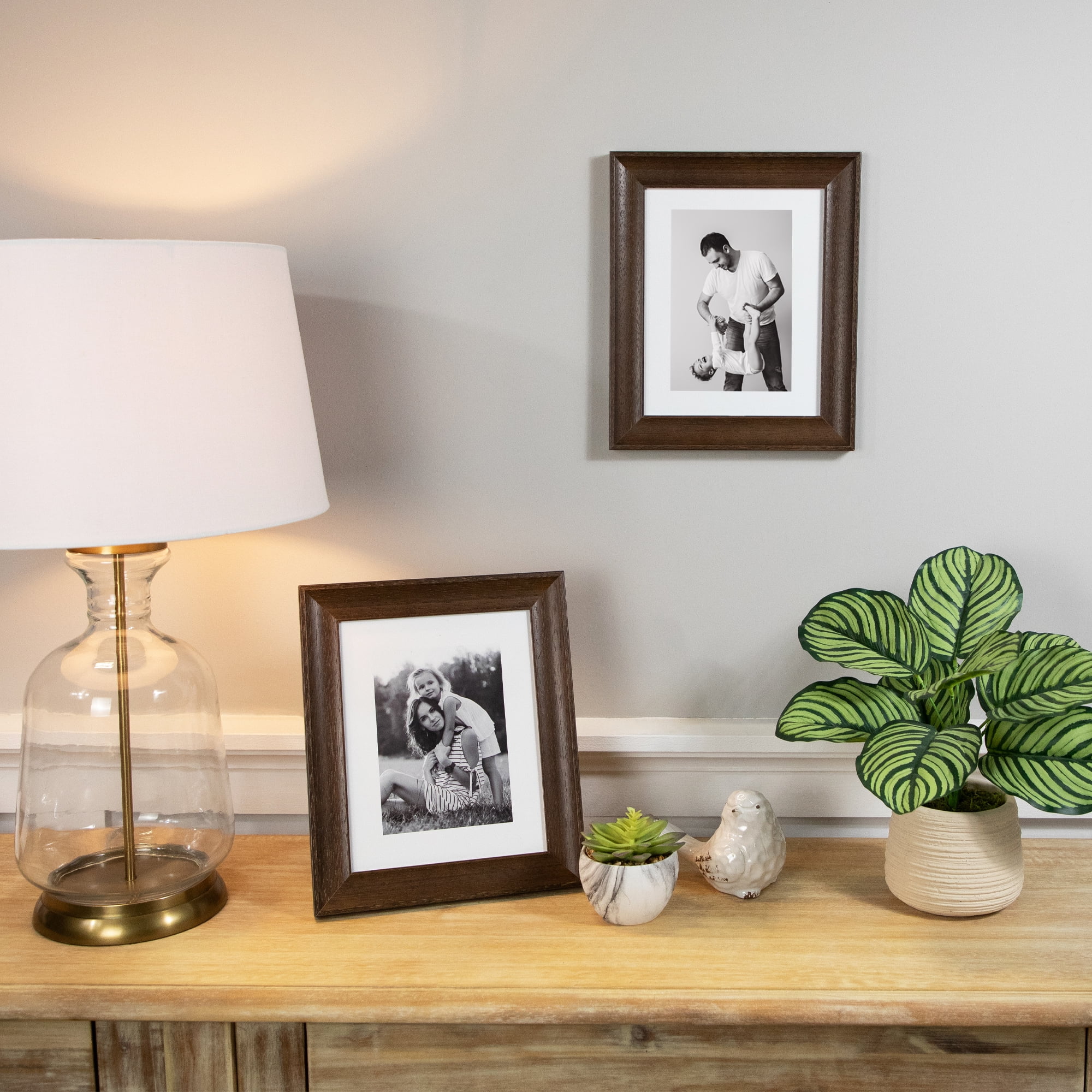Northlight Wooden Picture Frames - for 8" x 10" Photos - Dark Brown - Set of 2