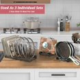 thumbnail image 2 of 15 Adjustable Dividers Pot and Pan Organizer Rack, 7"D x 32" x 7.1"H, 3 in 1, Expandable Lid Bakeware Cupboard Rack Holder for Kitchen Cabinet Pantry Countertop, Black (Patent Pending), 2 of 7