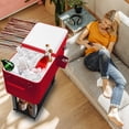 thumbnail image 2 of OverPatio 80 Quart Portable Rolling Cooler Wheeled Ice Party Chest Red, 2 of 7