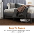 thumbnail image 6 of Full Bed Frames with Headboard, Upholstered Platform Bed with Wood Slats 800 lbs Support , Noise Free, No Box Spring Needed, Gray, 6 of 10