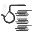 thumbnail image 1 of Gancho De Tornillo Suspensión Roscada De Carga Diseño De Hebilla De Seguridad Gancho De Techo Fácil Instalación Suspensión De Tornillo Antióxido Para Techo De Lámpara Exterior 20 Piezas Advancent TO001835-00, 1 of 7