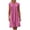 summer dresses-Hot Pink, variant on Brilliant Summer Dresses for Women under $10 Women's Round Neck Short Sleeved Pleated Solid Linen Loose Fitting Dress Straight Skirt Brown XXL