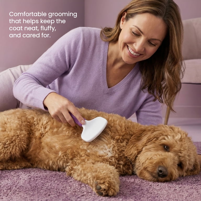 Poodle Pet Slicker Brush for Dogs & Cats photo 2
