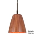 thumbnail image 2 of Woodbridge Lighting Sorg 1-Light Bamboo Mini-Pendant in Classic Brass, 2 of 3