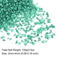 thumbnail image 2 of Triturado Vidrio Chips 100g/3.5oz 2mm-4mm Irregular Metálico Brillante Vidrio para Artesanía Bricolaje Jarrón Relleno Epoxi Resina Decoración, Esmeralda Verde, 2 of 5