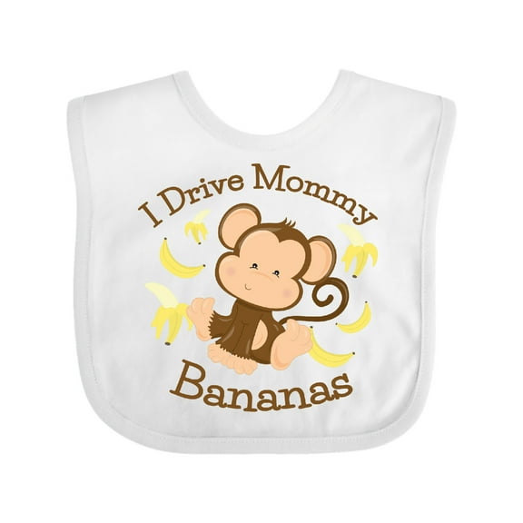 Inktastic I Drive Mommy Bananas Boys or Girls Baby Bib