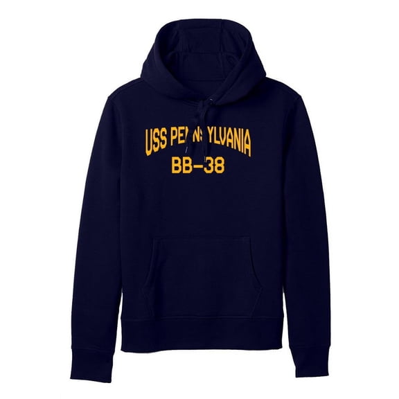 USS Pennsylvania BB-38 Super-Dreadnought Battleship Standard Size Pullover Hoodie
