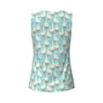 thumbnail image 5 of Sigee White Geese and Flower for Women's Workout Tank Top,Running Tank Tops,Sleeveless Gym Clothes, 5 of 8