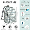 thumbnail image 5 of Winter Animal Penguin Backpack with Snowflake Print, Cute Cartoon Design, Lightweight and Spacious Waterproof School Bag, 5 of 5