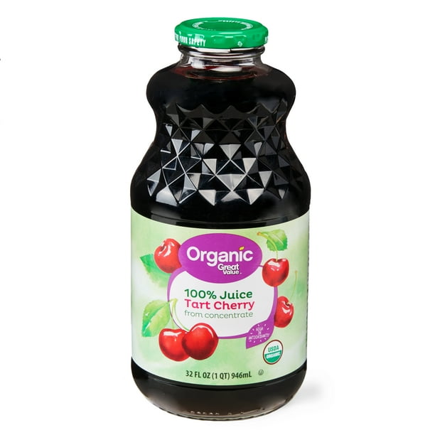 Great Value Organic 100 Tart Cherry Juice, 32 fl oz