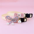 thumbnail image 5 of Visland Cat Collar with Bow Tie and faux pearls ,Princess Style, Kitty Adjustable Collars for Cats or Small Dogs, 5 of 8