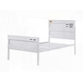 thumbnail image 4 of Full Size Metal Platform Bed with No Box Spring, Cargo Style, White for Bedroom, 4 of 5
