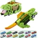 thumbnail image 1 of Juguete de Coche de Dinosaurio con 12 Coches de Carreras, Coche de Transporte de Dino con Pista de Carreras y Asa para Niños de 3 a 6 Años, 1 of 6