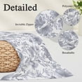 thumbnail image 3 of Watercolor Grey Floral Body Pillow Covers 20"x60", Gray Ombre Botanical Summer Soft Brushed Microfiber Breathable Throw Pillow Covers, Pillowcase with Zipper for Couch Sofa Bedroom Living Room, 3 of 9