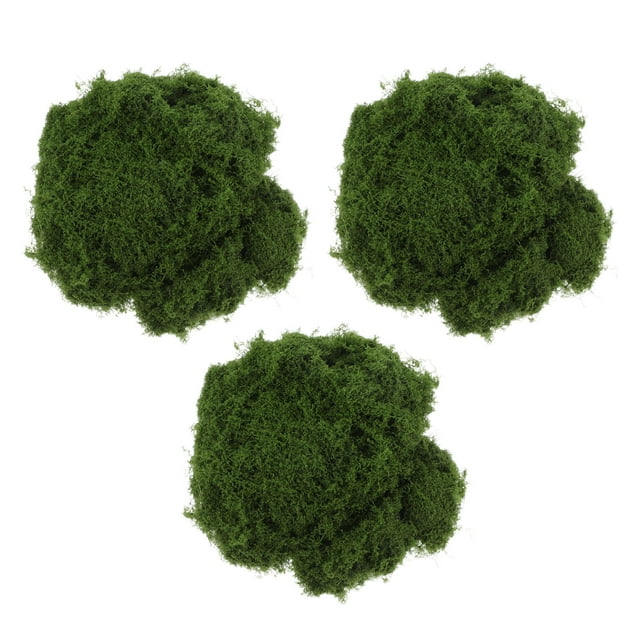 EXHUMKY 3Ud Musgo Decorativo Artificial Para Macetas Y Paisajes En Tonos Oliva Realistas