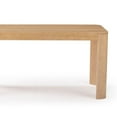 thumbnail image 6 of Plank+Beam 72" Modern Rounded Solid Wood Dining Table Set with 2 Benches, Blonde, 6 of 9