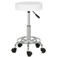 thumbnail image 6 of Tcbosik 13" Round Rolling Stool on Wheels, Height Adjustable Swivel Stool Chair for Home Spa Salon Massage (White, 19.69"-25.39"), 6 of 8