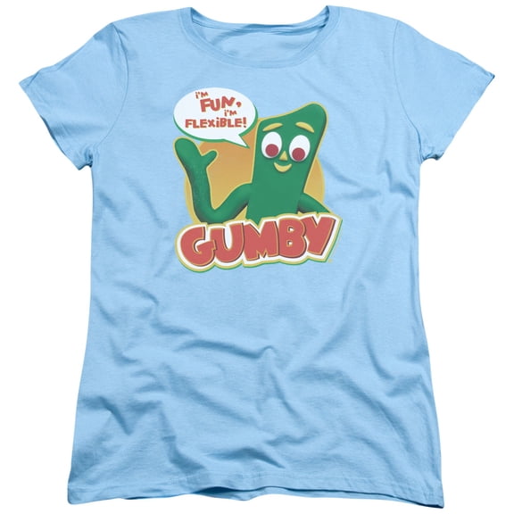 Gumby Fun & Flexible S/S Women's T-Shirt Light Blue