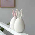 thumbnail image 2 of Ceramic White Rabbits Easter Bunny, Easter Bunny Decoration Desktop Rabbit Ornament Tabletop Rabbit Figurines for Spring Easter, Spring Decorative Rab, 2 of 4