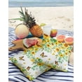 thumbnail image 3 of Pack of 2 Outdoor Pillow Covers, Sunflowers Eucalyptus Butterfly Floral Watercolor Waterproof Square Throw Pillowcase Cushion Decorative Pillow Covers for Couch Patio Tent, 26x26 in, 3 of 6