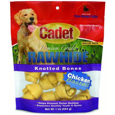IMS Trading Rawhide Chicken Flavor Knotted Bones, 1 lb - Walmart.com