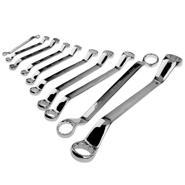 10pcs Metric 5.5mm-32mm Spanner Set Double Ended Wrench Tool Steel