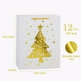 thumbnail image 2 of UNIQOOO 12Pcs Large White & Metallic Gold Foil Gift Bags, 4 Assorted Xmas Tree Snowflake Designs, Perfect for Christmas Thanksgiving New Year Party Favor, 2 of 8