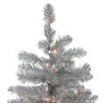 thumbnail image 2 of Northlight 7.5' Pre-Lit Full Metallic Tinsel Artificial Christmas Tree, Clear Lights, 2 of 5