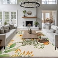 thumbnail image 4 of Rectangle Area Rug 5x8ft,Pastoral Coffee Frog Mushroom Washable Carpet Non-Slip Runner Accent Rugs Indoor Floor Mat for Bedroom Living Room Decor,Retro Bread on Linen, 4 of 9