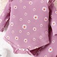thumbnail image 6 of Farysays Baby Girl Clothes Outfits Cute Little Daisy Print Romper Flared Pants 3Pcs 0 3 6 9 12 18 Months, 6 of 7