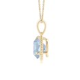 thumbnail image 2 of ANGARA Natural Rope-Framed Claw-Set 1.6 ct Aquamarine Solitaire Pendant in 14K Yellow Gold for Women (Size-8mm) | March Birthstone, Anniversary, Jewelry Gift for Women | Natural Aquamarine Necklace, 2 of 8