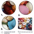 thumbnail image 3 of Designart "Pointillist Seashells in Color I" Animals Floater Framed Wall Art Living Room, 3 of 7