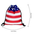 thumbnail image 2 of Xuewenshw Flag Bag Independence Day Bundle Pocket Fashion Digital Print Drawstring Outdoor Storage Storage Extra Large, 2 of 8