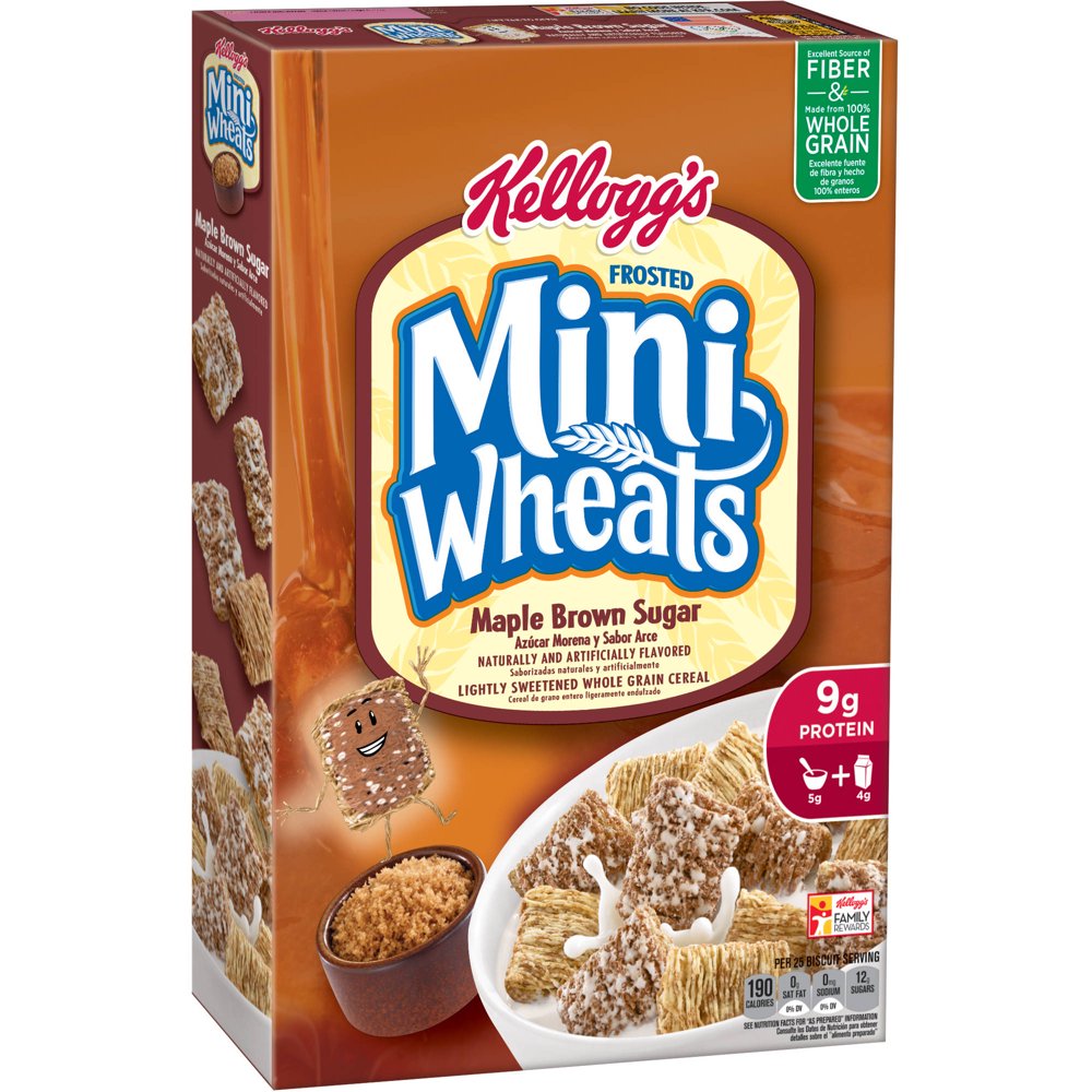 Kellogg's Frosted MiniWheats Maple Brown Sugar Cereal, 15.5 oz