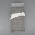 thumbnail image 2 of Ambesonne Abstract Bedding Set 4 Pcs, Art Forming Square Frames, Queen, Charcoal Grey Eggshell, 2 of 3