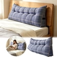 thumbnail image 2 of Leeye Lumbar Pillow Triangular Headboard Home Reading Back Support Sitting Up Bed Large Bolster Positioning Bedrest Removable Cover White for Sofa Couch Bedroom Living Room, 2 of 4