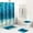 Blue, variant on Meggemo 4 Piece Ocean Themed Shower Curtain and Rug Set Waterproof Non Slip Design Perfect for Bathroom Home Decor Creates a Coastal Vibe