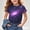 Purple, variant on Fatuov Children's Girls T-Shirts Galaxy Star Printed Round Neck Lightweight Graphic Tees for Gift Short Sleeve Kids Boys Activity Wear 5T
