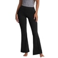 thumbnail image 1 of Gibobby Pantalon yoga mujer Leggings acampanados para mujer, cintura alta, entrenamiento informal, corte bota, pantalones de yoga(Negro,M), 1 of 5