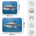 Dish Drying Mat for Kitchen Counter 16x18 Deep Sea Shark Absorbent ...