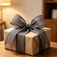 thumbnail image 4 of Light Gray Linen-Look Ribbon with Bendable Wire Borders, 1.57 Inch x 4.5 m for DIY Craft Details, 4 of 8