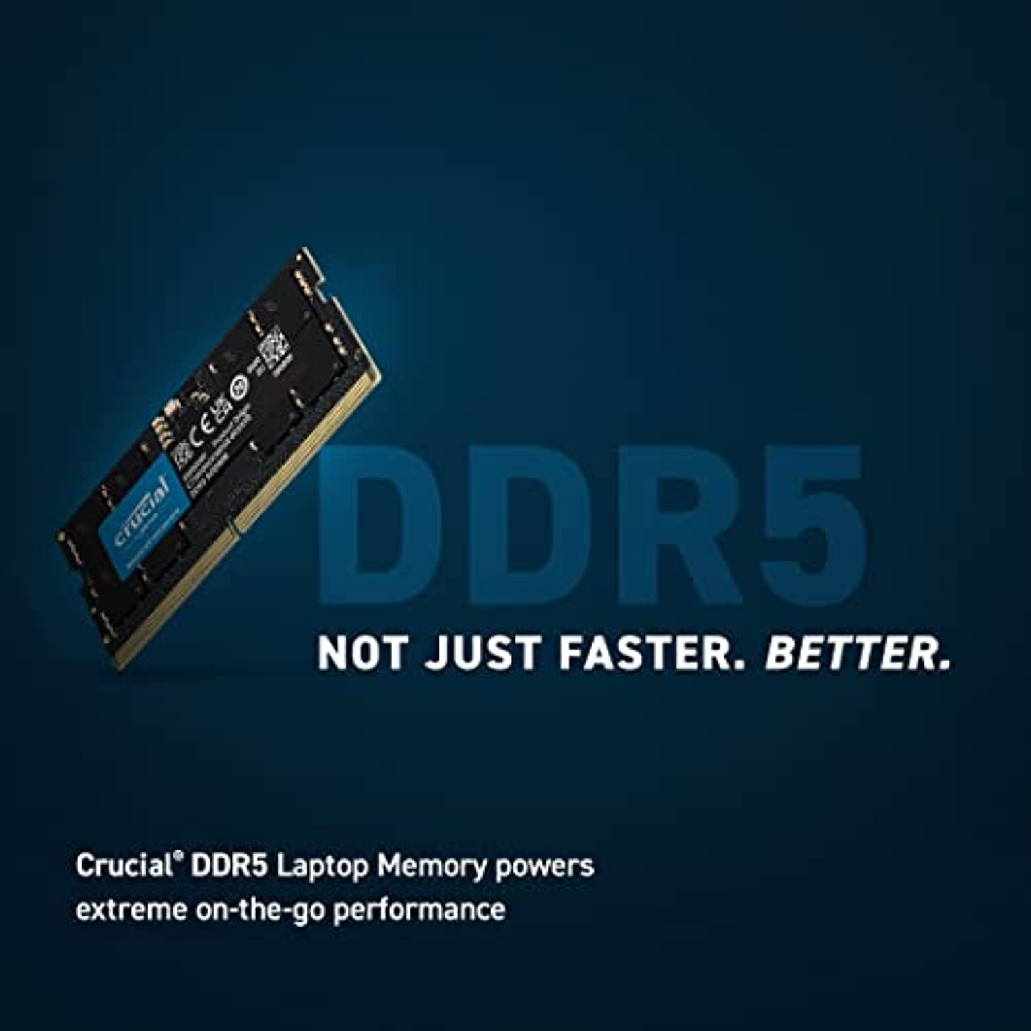メモリー Crucial DDR5 4800 SODIMM 64GB(32GBx2) Crucial 64GB DDR5 4800 MHz SO-DIMM Memory Kit CT2K32G48C40S5 B&H