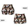 thumbnail image 5 of Fotbe Cute Dog Panda Seamless Shorts, Womens Workout Shorts High Waist Stretch Booty Short for Gym/Yoga/Running/Biking-, 5 of 9